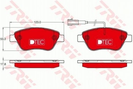 GDB1654DTE TRW Гальмівні колодки, дискові