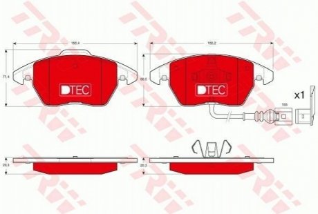 GDB1550DTE TRW Гальмівні колодки, дискові