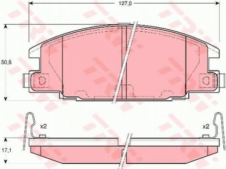 GDB3161 TRW Тормозные колодки, дискові