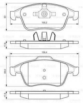 0 986 494 556 BOSCH Гальмівні колодки, дискові