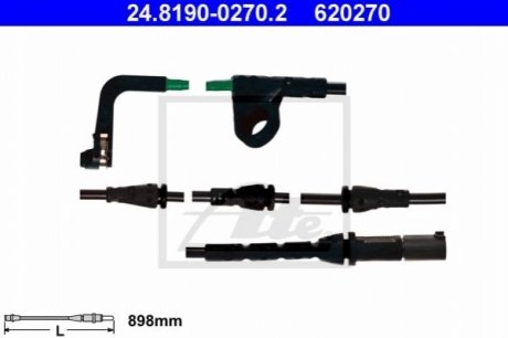 24.8190-0270.2 ATE Датчик зносу,гальм.колодки