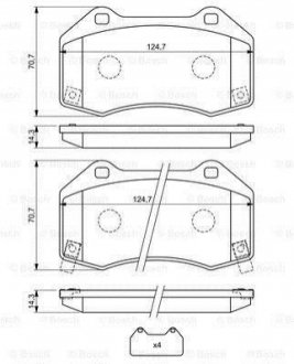 0 986 494 718 BOSCH Гальмівні колодки, дискові