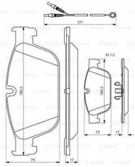 0 986 494 526 BOSCH Колодки гальмівні дискові