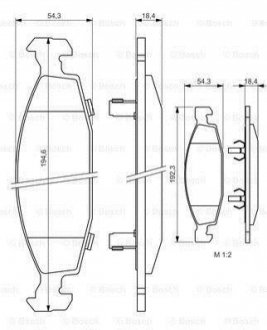 0 986 424 666 BOSCH Гальмівні колодки дискові