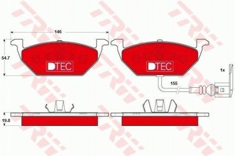 GDB1386DTE TRW Колодки гальмівні дискові