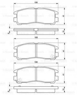 0 986 424 467 BOSCH Гальмівні колодки, дискові