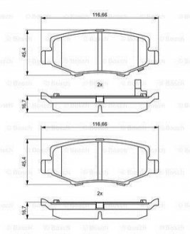 0 986 494 706 BOSCH Гальмівні колодки, дискові