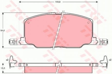 GDB798 TRW Тормозные колодки, дискові