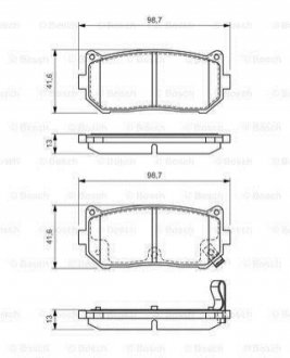 0 986 424 693 BOSCH Колодки тормозные