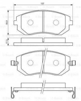 0 986 494 558 BOSCH Гальмівні колодки дискові