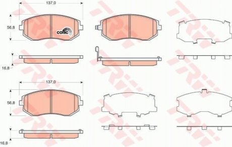 GDB3371 TRW Гальмівні колодки, дискові