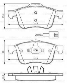 0 986 494 465 BOSCH Колодки тормозные дисковые