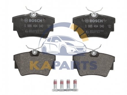 0 986 494 040 BOSCH Гальмівні колодки дискові