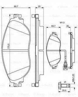 0 986 494 704 BOSCH Гальмівні колодки, дискові