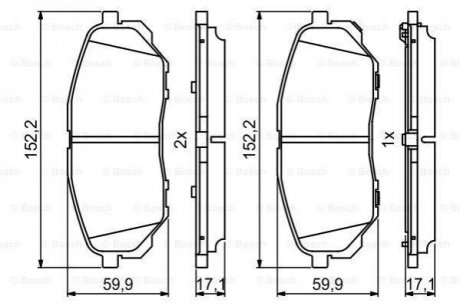 0 986 494 827 BOSCH Гальмівні колодки, дискові