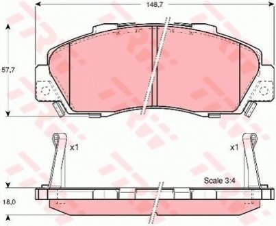 GDB3177 TRW Гальмівні колодки, дискові