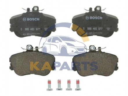 0 986 460 977 BOSCH Комплект тормозных колодок, дисковый тормоз