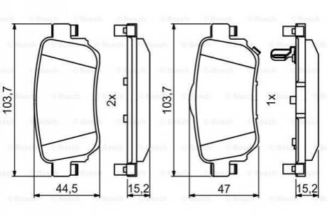 0 986 494 816 BOSCH Гальмівні колодки дискові