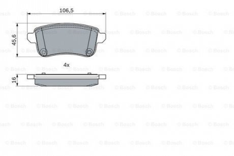 0986494978 BOSCH Колодки гальмівні дискові