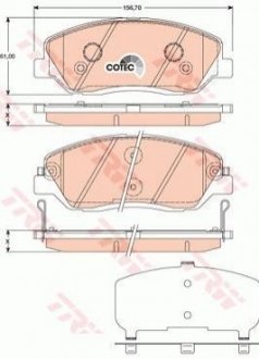 GDB3418 TRW Гальмівні колодки, дискові