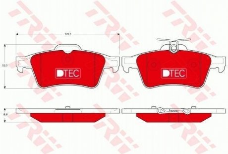 GDB1621DTE TRW Тормозные колодки, дискові