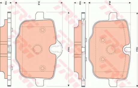 GDB1869 TRW Гальмівні колодки, дискові