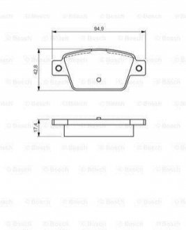 0 986 494 536 BOSCH Гальмівні колодки, дискові