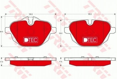 GDB1840DTE TRW Тормозные колодки, дискові