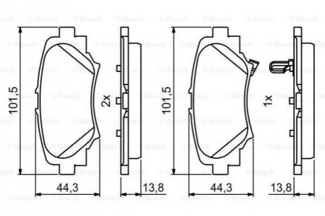 0 986 494 803 BOSCH Гальмівні колодки дискові