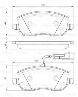 0 986 494 068 BOSCH Гальмівні колодки, дискові