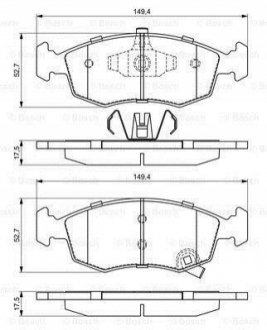 0 986 494 687 BOSCH Гальмівні колодки дискові