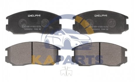 LP1594 Delphi Тормозные колодки, дискові
