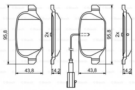 0 986 494 779 BOSCH Гальмівні колодки дискові FIAT 500/Panda/Panda/Idea \'\'R