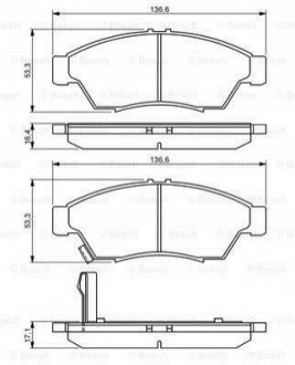 0 986 494 238 BOSCH Гальмівні колодки дискові