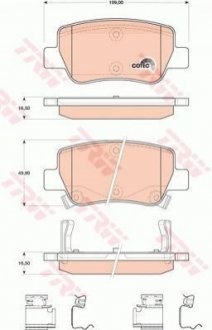 GDB4175 TRW Комплект тормозных колодок, дисковый тормоз