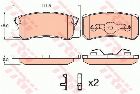 GDB3595 TRW Гальмівні колодки, дискові