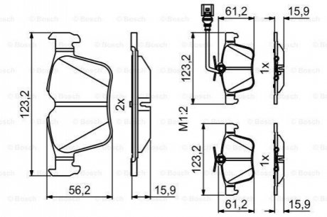 0 986 494 835 BOSCH Гальмівні колодки, дискові