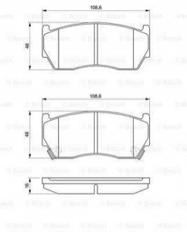 0 986 424 369 BOSCH Колодки гальмівні дискові