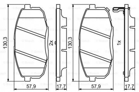 0 986 494 995 BOSCH Гальмівні колодки дискові