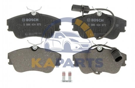 0 986 424 672 BOSCH Гальмівні колодки, дискові