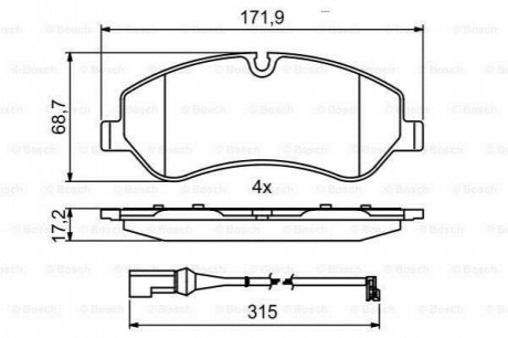 0 986 494 844 BOSCH Гальмівні колодки дискові