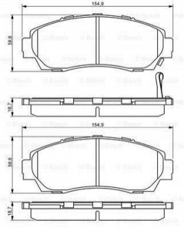 0 986 494 308 BOSCH Гальмівні колодки дискові