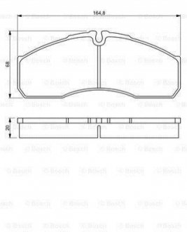 0 986 494 266 BOSCH Комплект тормозных колодок, дисковый тормоз