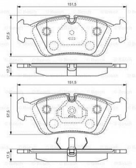 0 986 495 060 BOSCH Гальмівні колодки дискові