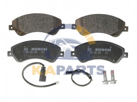 0 986 494 236 BOSCH Комплект тормозных колодок, дисковый тормоз