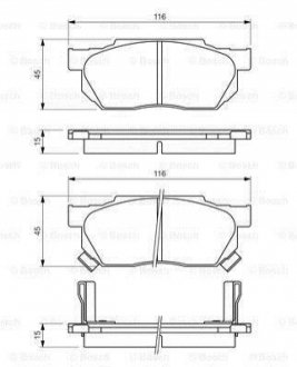 0 986 490 440 BOSCH Гальмівні колодки, дискові