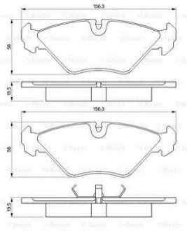 0 986 461 766 BOSCH Гальмівні колодки, дискові