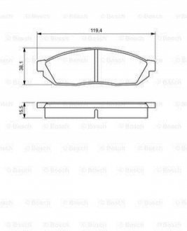 0 986 494 208 BOSCH Гальмівні колодки, дискові