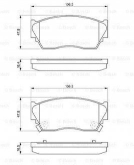 0 986 460 997 BOSCH Колодки тормозные