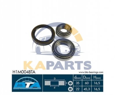 H1M004BTA BTA Підшипник колеса,комплект